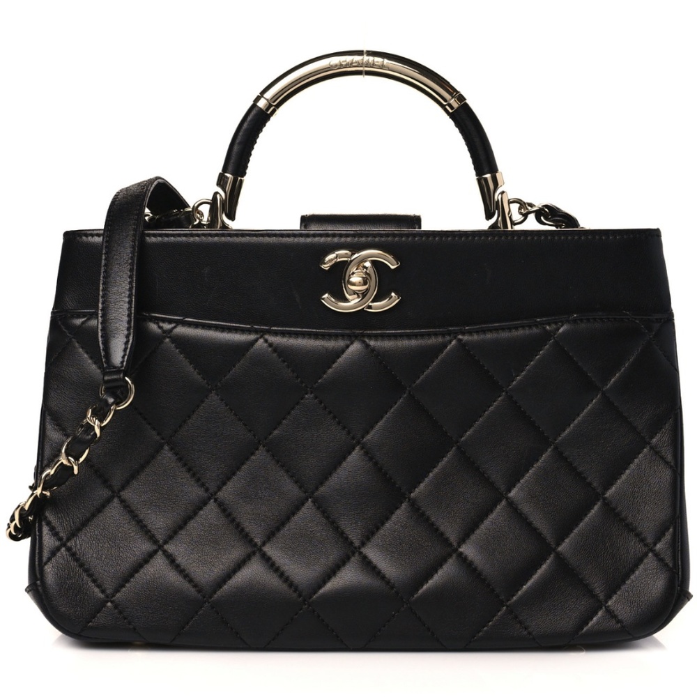Chanel Lambskin Carry Chic Shopping Tote